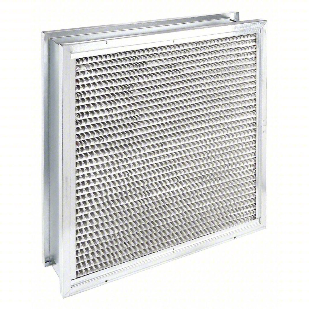 Cartridge Air Filter: 20 in x 20 in x 6 in, Galvanized Steel, Double Header