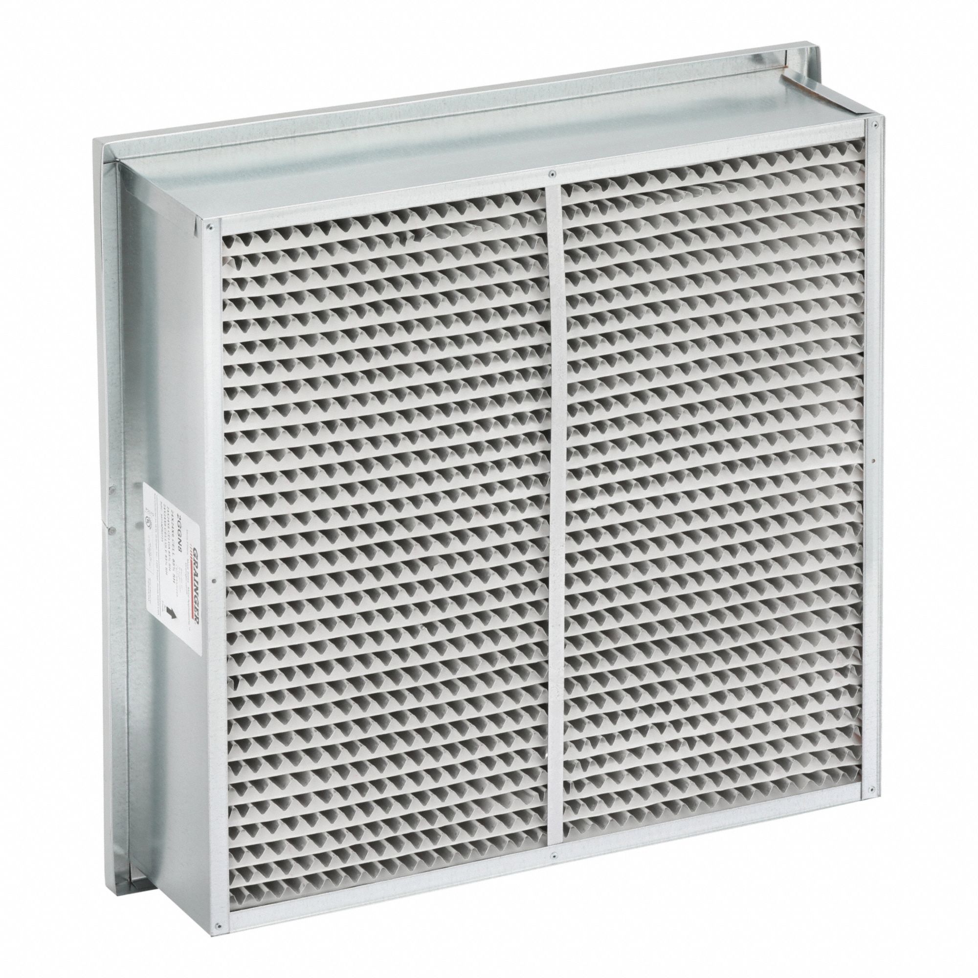 Cartridge Air Filter: 24 in x 24 in x 6 in, Steel, Single Header