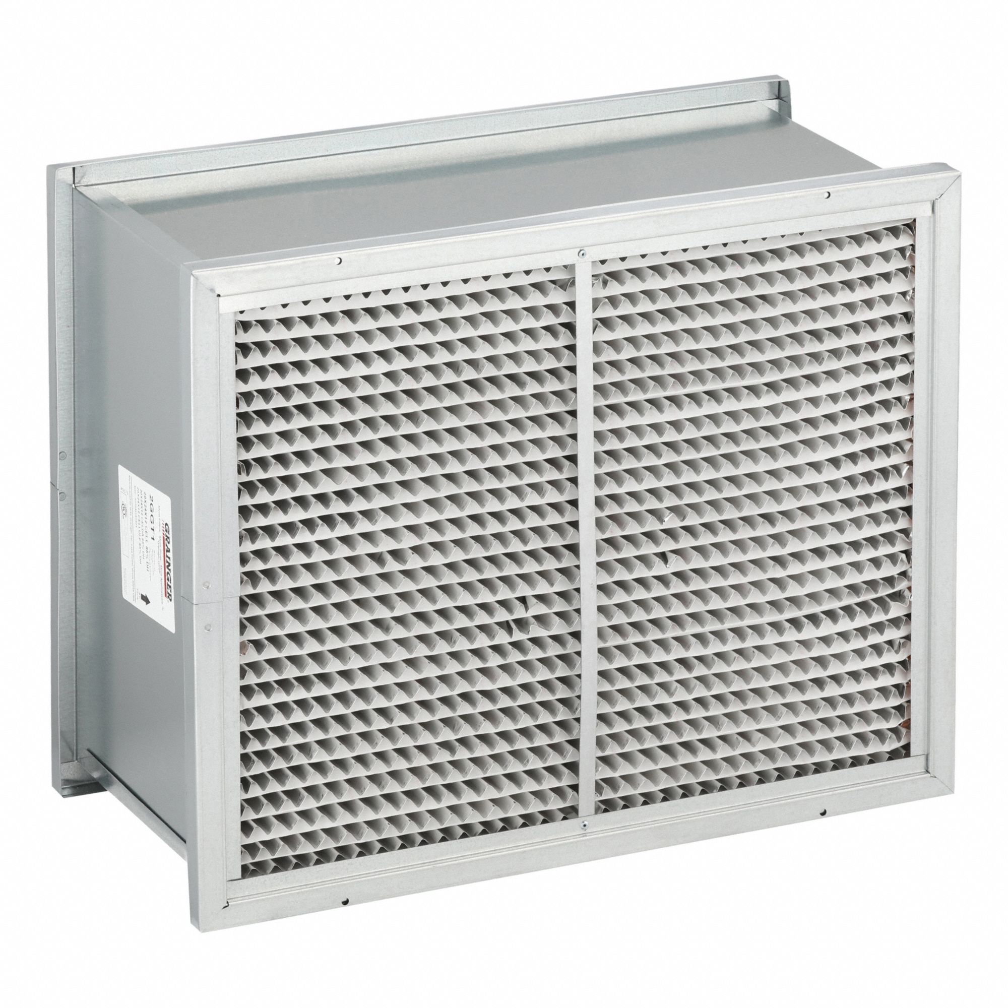 Cartridge Air Filter: 20 in x 24 in x 12 in, Steel, Double Header, MERV 14