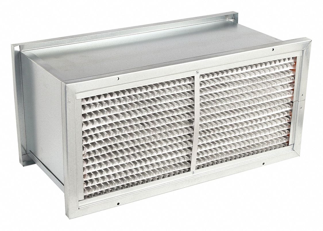 Cartridge Air Filter: 12 in x 24 in x 12 in, Steel, Double Header, MERV 13