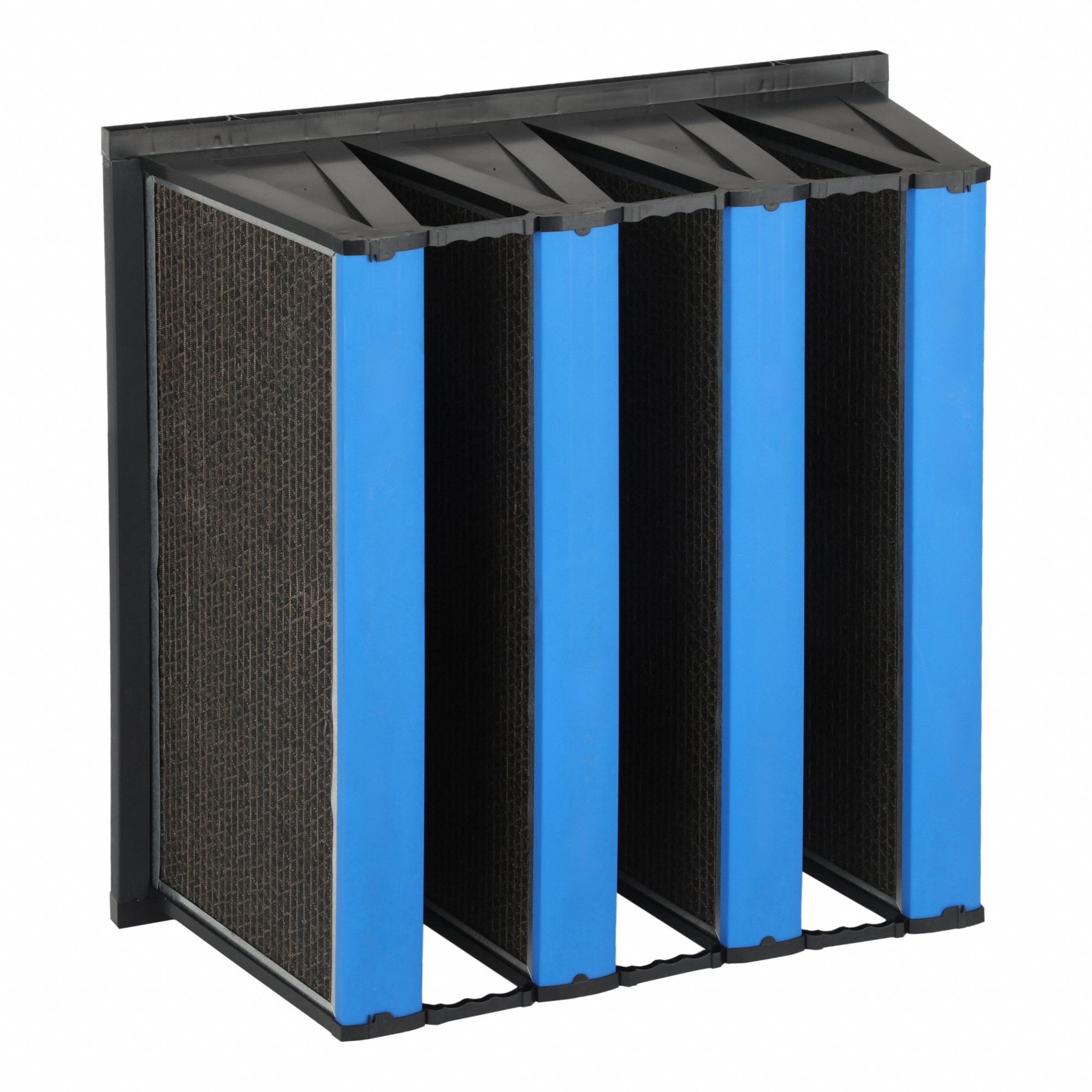 Odor Removal V-Bank Air Filter: 24 in x 24 in x 12 in, Single Header, 4 Vs