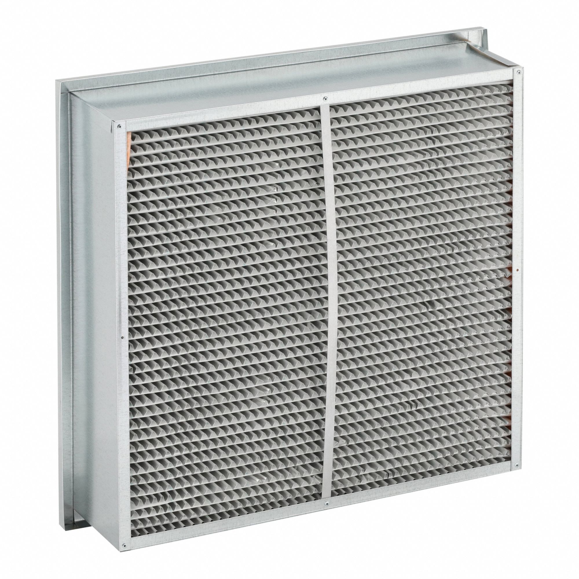 Cartridge Air Filter: 24 in x 24 in x 6 in, Steel, Single Header, MERV 14