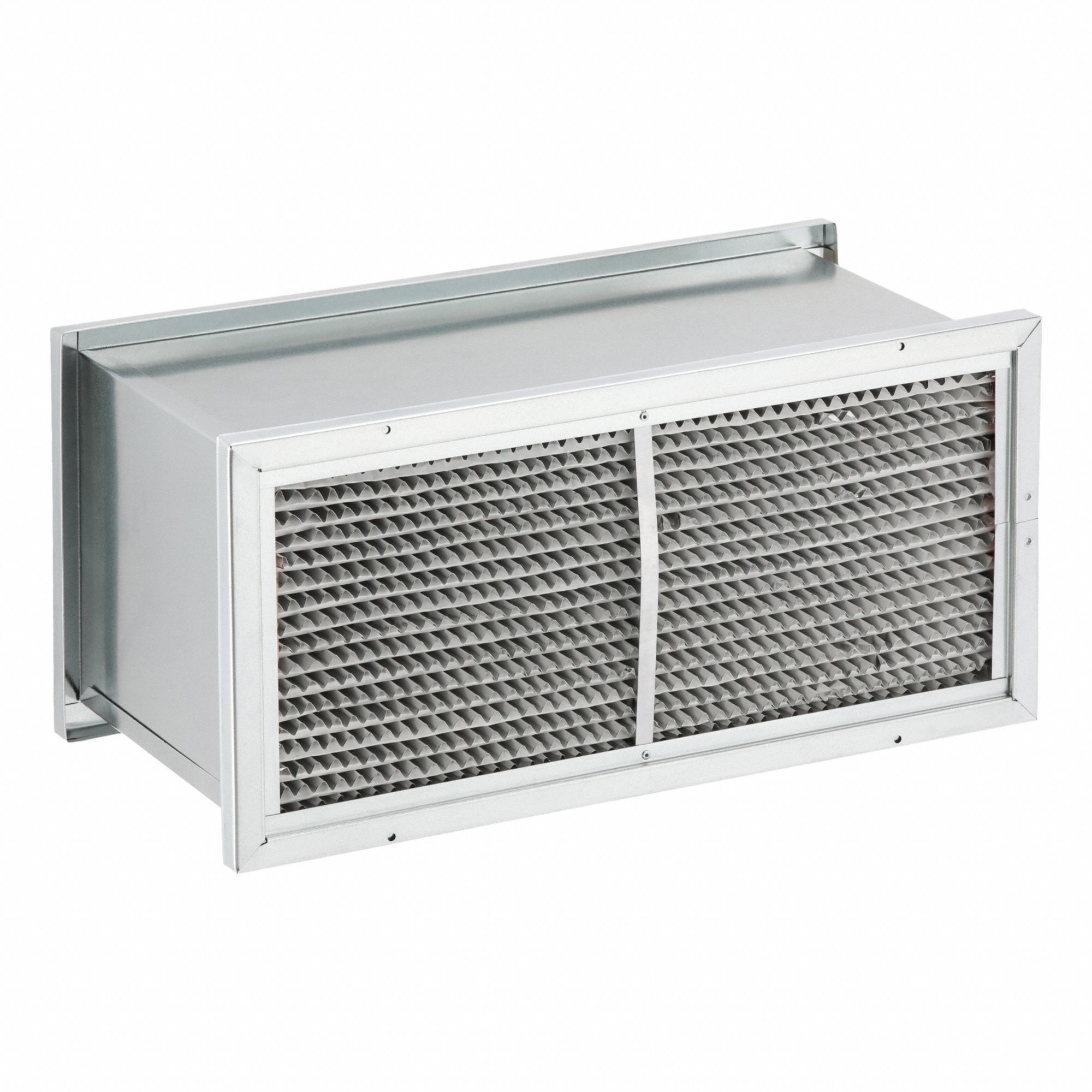Cartridge Air Filter: 12 in x 24 in x 12 in, Steel, Double Header, MERV 13