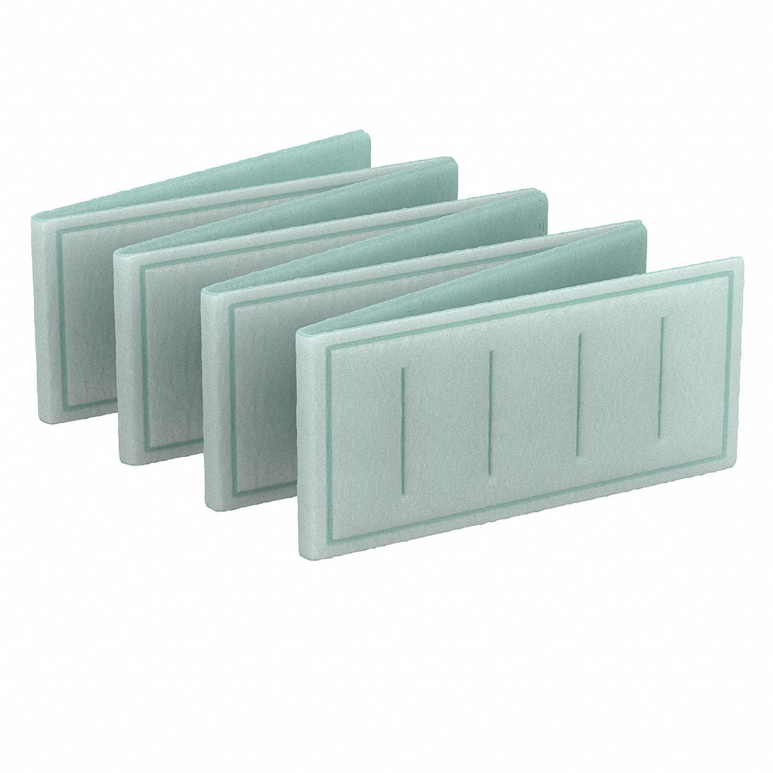 Link Air Filter: 24 in x 4 in x 1 in, 4 in Section Wd, 8 Sections, 2 Ply, MERV 8