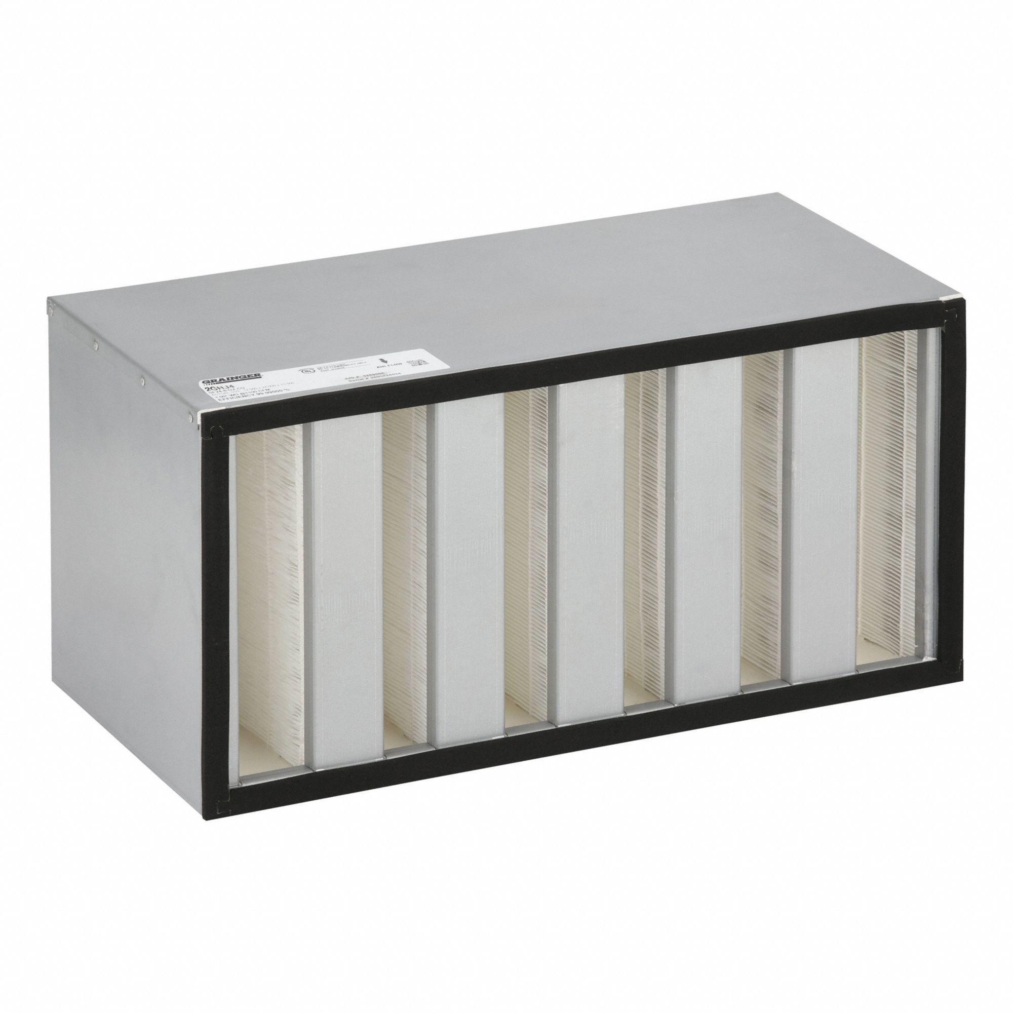 HEPA Air Filter: 12 in x 24 in x 12 in, 99.99% Filter Efficiency, Downstream Face