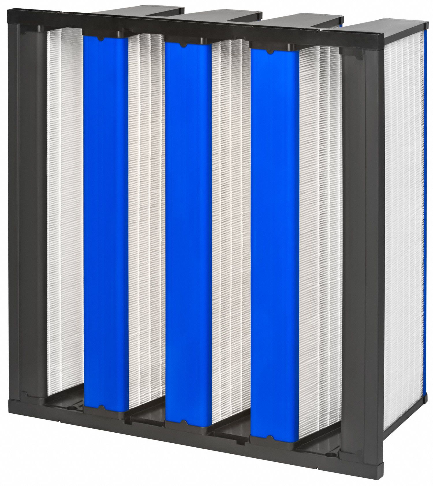 V-Bank Air Filter: 24 in x 24 in x 12 in, Synthetic, Single Header, 4 Vs, MERV 11