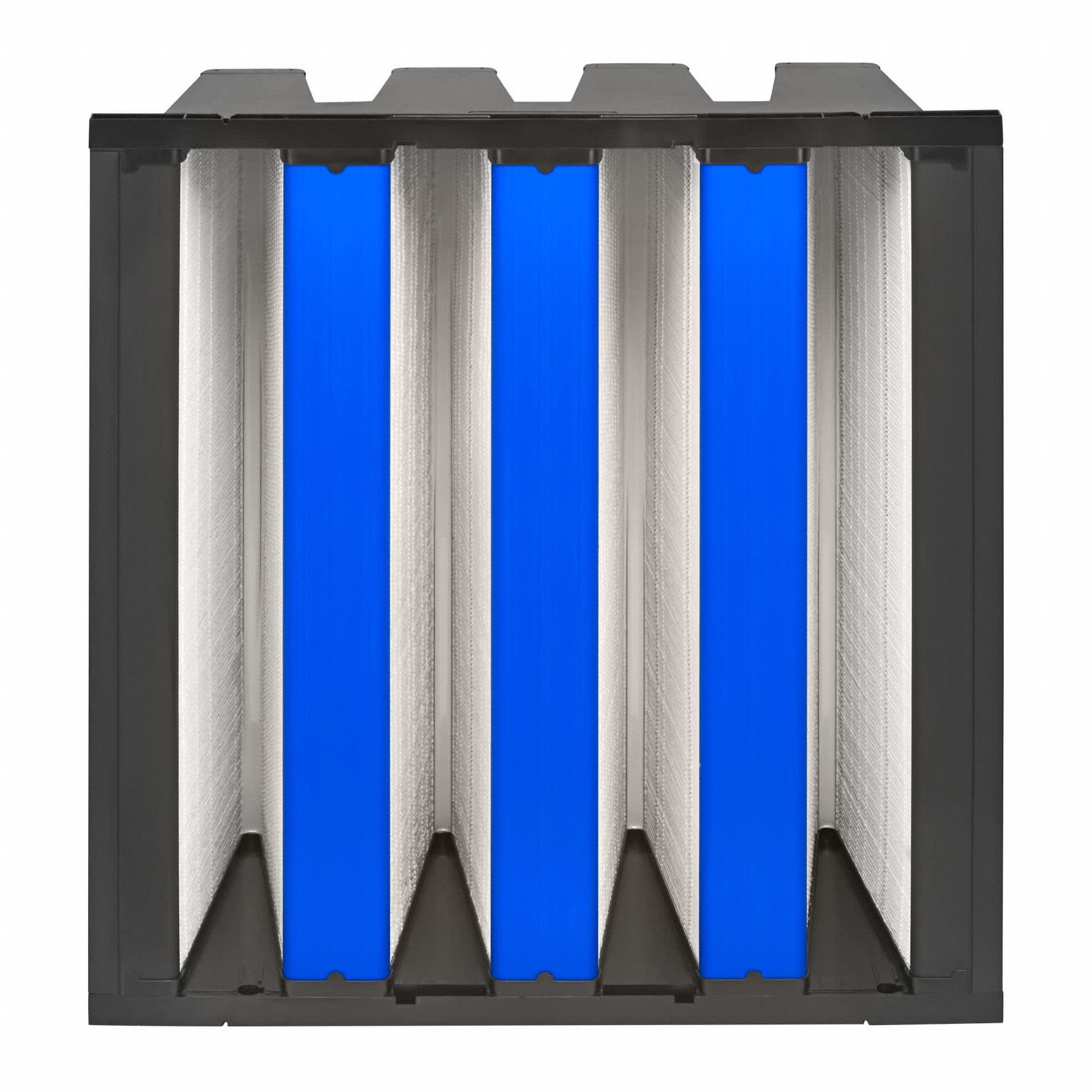 V-Bank Air Filter: 24 in x 24 in x 12 in, Synthetic, Single Header, 4 Vs, MERV 13