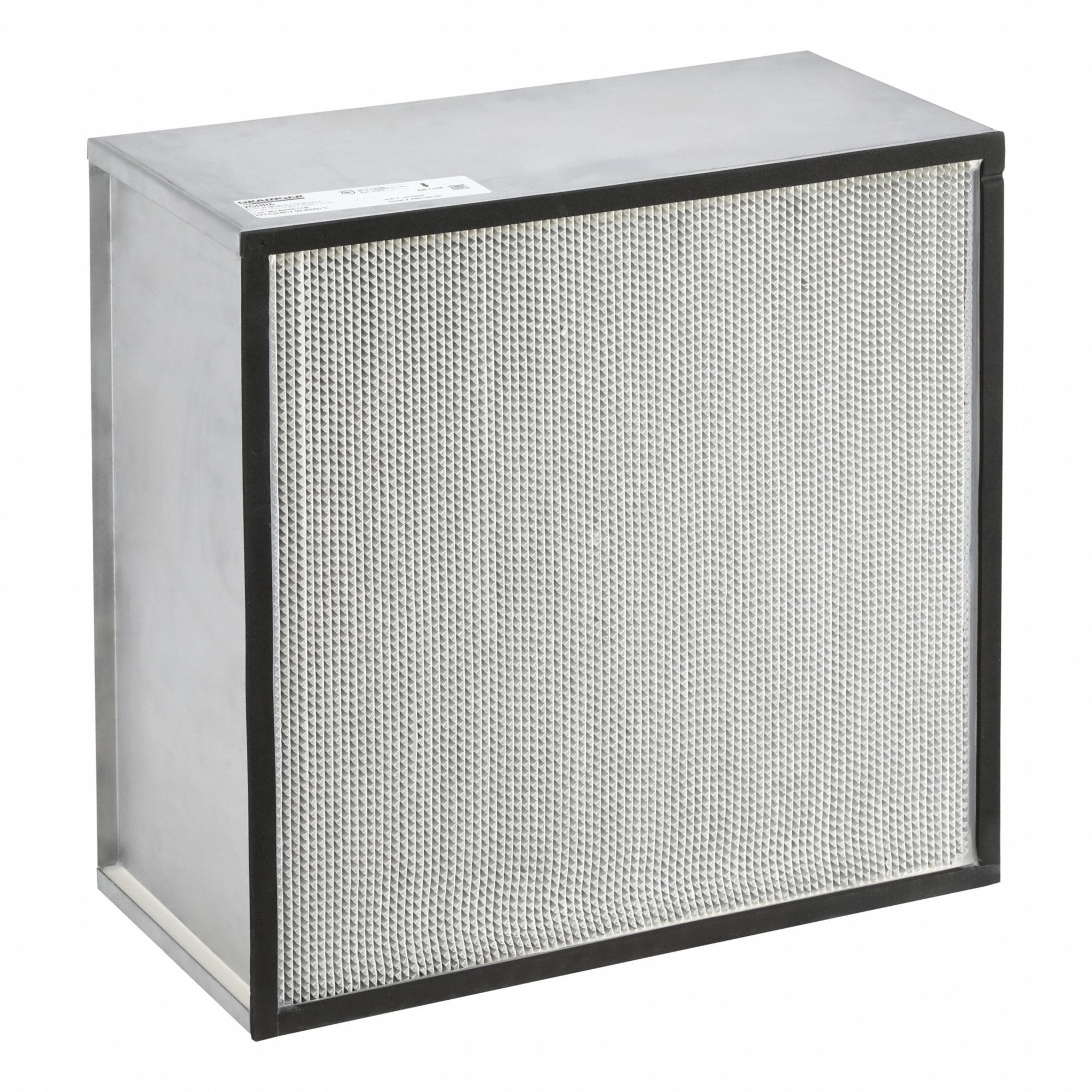 HEPA Air Filter: 24 in x 24 in x 12 in, 99.97% Filter Efficiency, Downstream Face