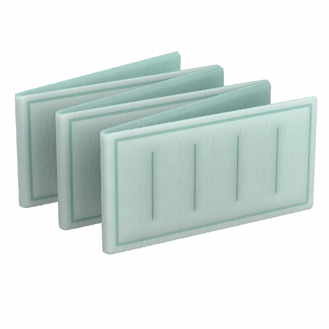 Link Air Filter: 24 in x 24 in x 1 in, 24 in Section Wd, 6 Sections, 2 Ply, MERV 8