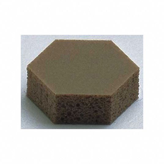 3M Light Brown Self Adhesive Bumper, Hexagon DieCut Shape, 0.433 in