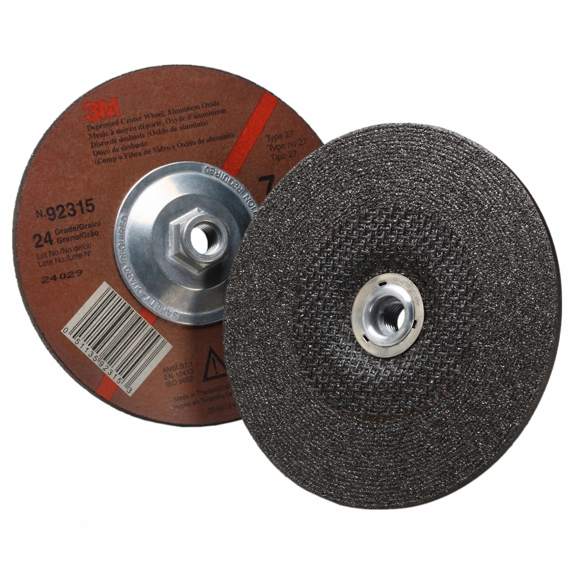 DepressedGrindWhl, 5/8"-11CN, ThredHl, PK20