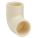 CTS ELBOW: CPVC, CTS SOCKET HUB X CTS SOCKET HUB, ¾ IN X ¾ IN COPPER TUBE SIZE, CREAM