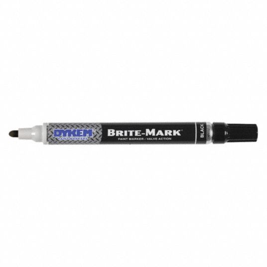 Dykem 84003 Brite-Mark Paint Marker, Valve Action, Medium Tip, White :  Paint Markers - $3.88 EMI Supply, Inc
