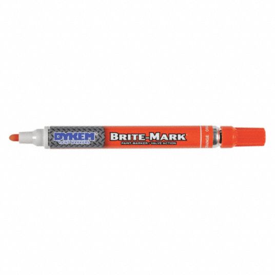 Dykem 84003 Brite-Mark Paint Marker, Valve Action, Medium Tip, White :  Paint Markers - $3.88 EMI Supply, Inc