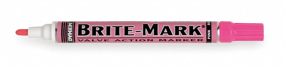 Liquid Paint Marker: 1.3 mm Tip Wd, Fiber Nib, Pink, Point