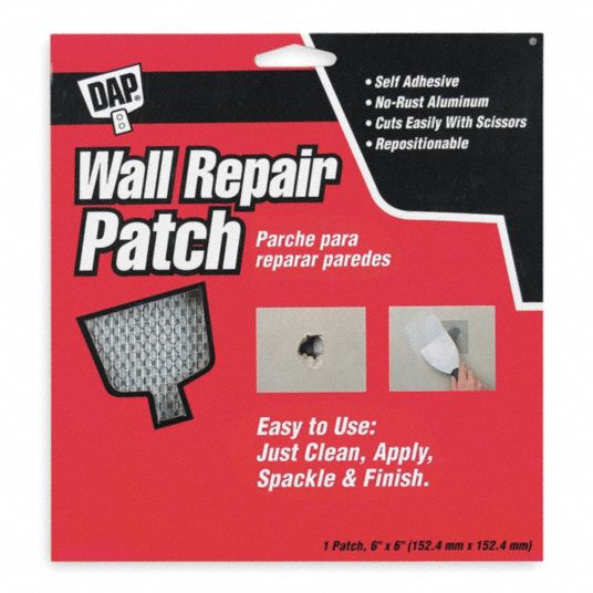 DAP Wall Repair Patch, SelfAdhesive, 6 x 6 In 2GLA59146 Grainger