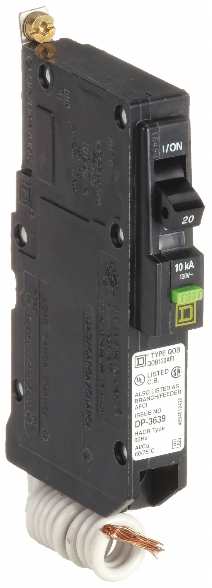 SQUARE D, 20 A, 120/240V AC, Miniature Circuit Breaker
