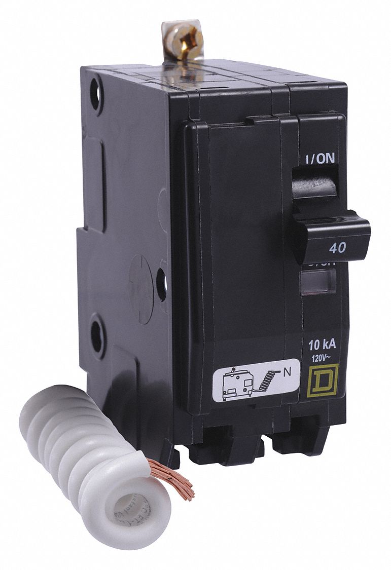 Square D Miniature Circuit Breaker, Amps 40 A, Circuit Breaker Type 