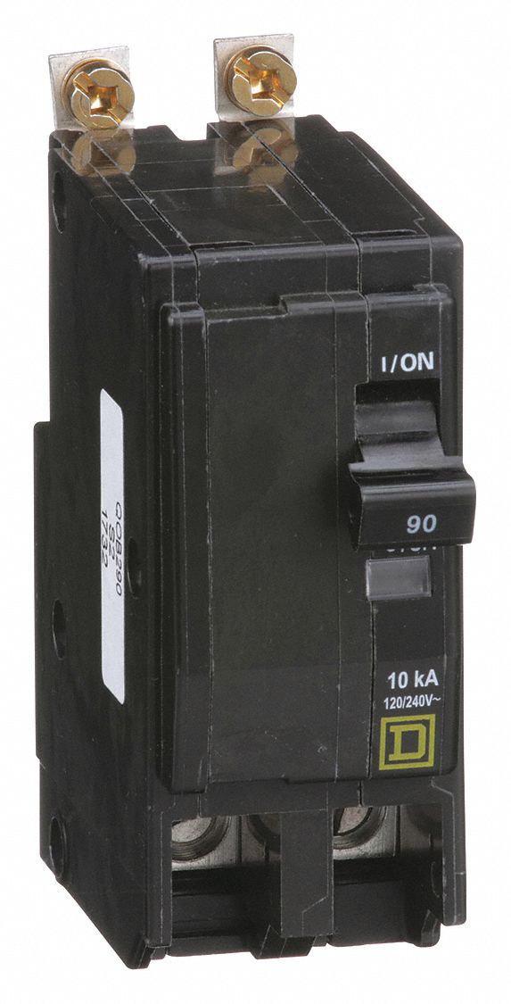 SQUARE D, 90 A, 120/240V AC, Miniature Circuit Breaker - 2GLJ8|QOB290 ...