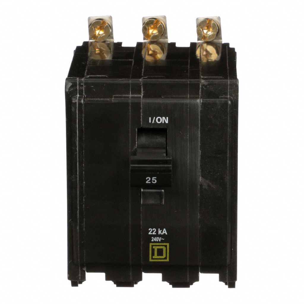 Miniature Circuit Breaker: 25 A, 120/240V AC, Three Phase, 22kA at 120/240V AC, 3 Poles