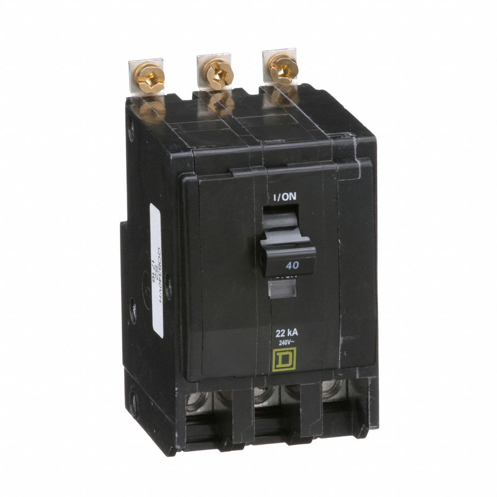 Miniature Circuit Breaker: 40 A, 120/240V AC, Three Phase, 22kA at 120/240V AC, 3 Poles