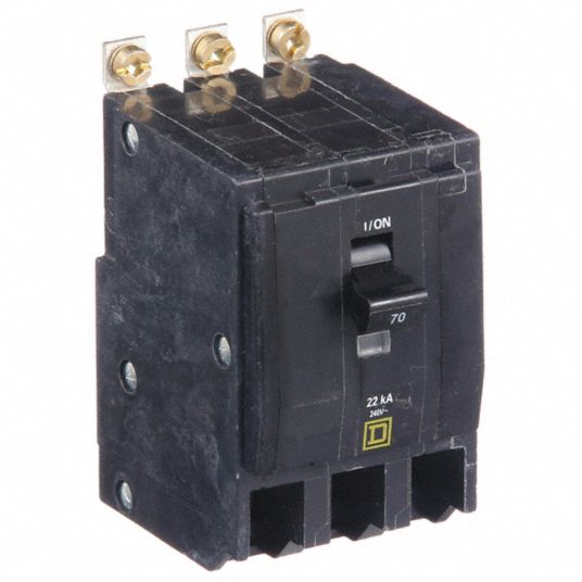 SQUARE D, 70 A, 120/240V AC, Miniature Circuit Breaker - 2GLN5|QOB370VH ...