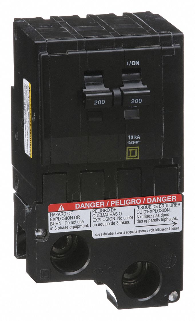 Miniature Circuit Breaker: 200 A, 120/240V AC, Single Phase, 10kA at 120/240V AC, 2 Poles