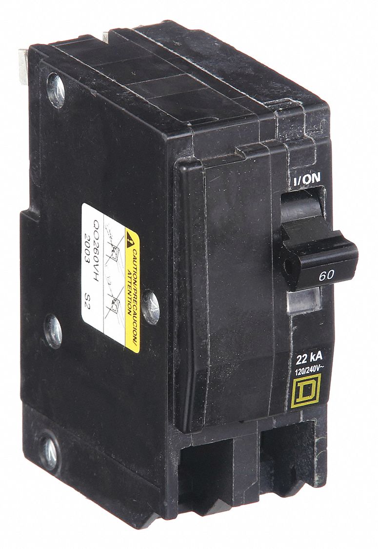 Miniature Circuit Breaker: 60 A, 120/240V AC, Single Phase, 22kA at 120/240V AC, 2 Poles