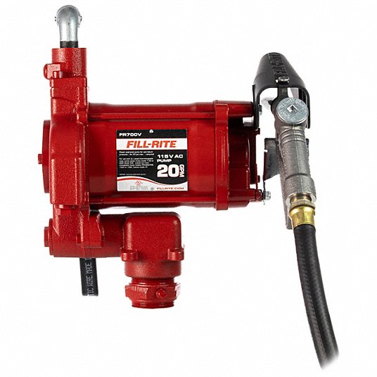 FILL-RITE, Pump with Hose & Nozzle, Bung, Fuel Transfer Pump - 2GMP5