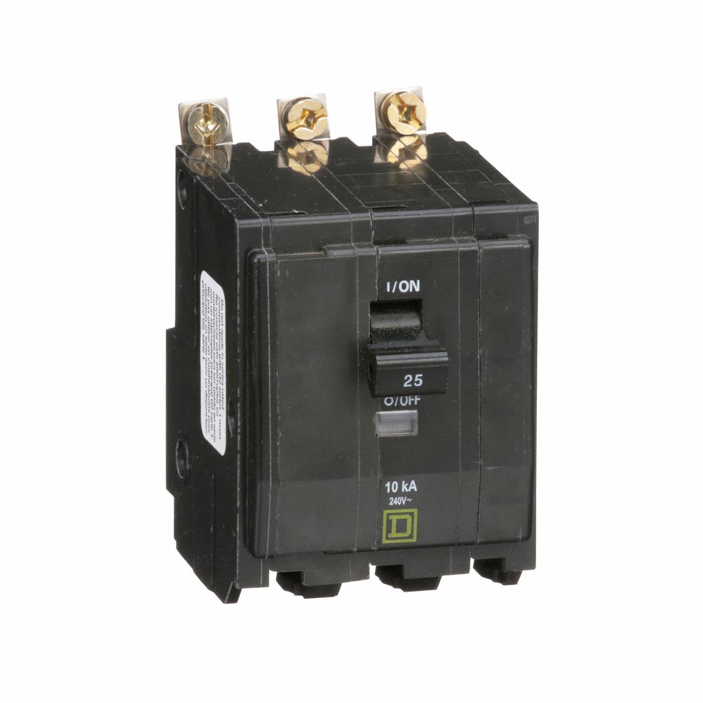 Miniature Circuit Breaker: 25 A, 120/240V AC, Three Phase, 10kA at 120/240V AC, 3 Poles