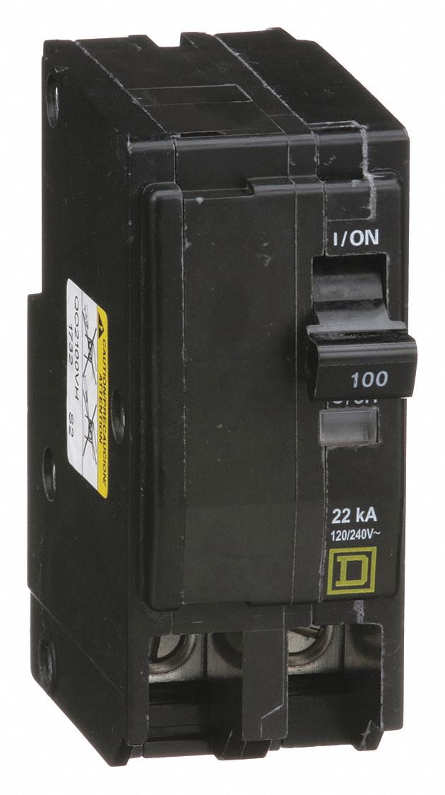 Miniature Circuit Breaker: 100 A, 120/240V AC, Single Phase, 22kA at 120/240V AC, 2 Poles