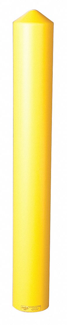 BOLLARD COVER,6 IN DIA.,56 IN H,YELLOW