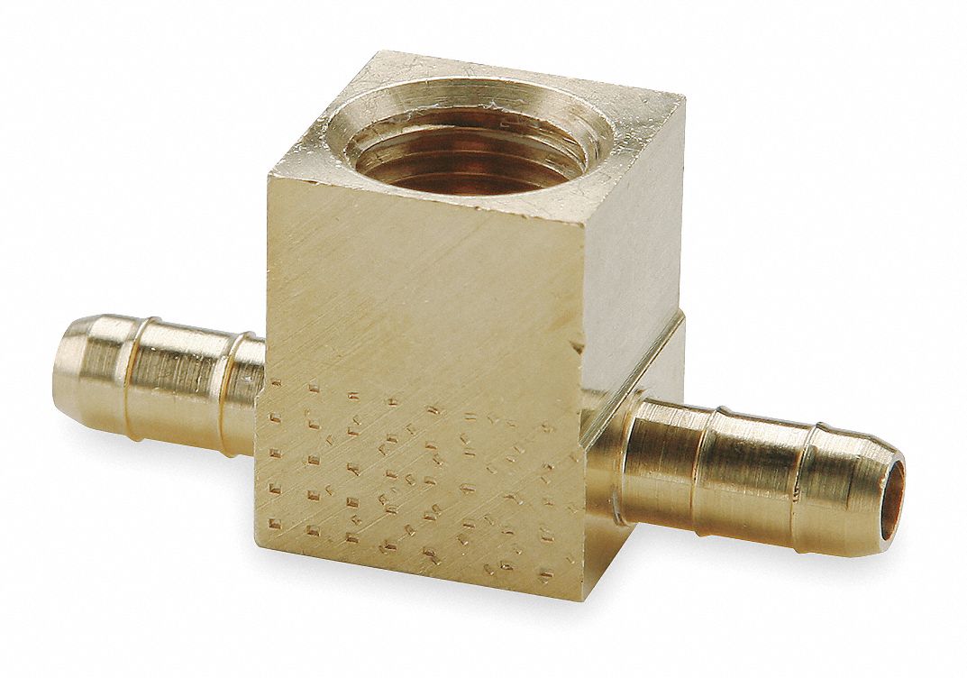 PARKER Barbed Female Branch Tee, Brass, 11/64 in Barb Size 2GUL4237