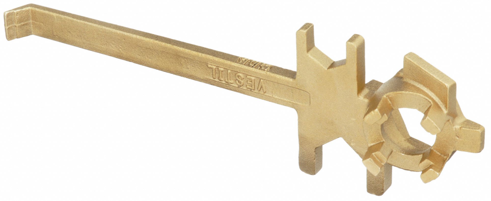 DRUM BUNG NUT WRENCH, ¾ IN/2 IN FOR PLUG/BUNG SIZE, BUNG PATTERN 4 FOR PLUG/BUNG, NON-SPARKING