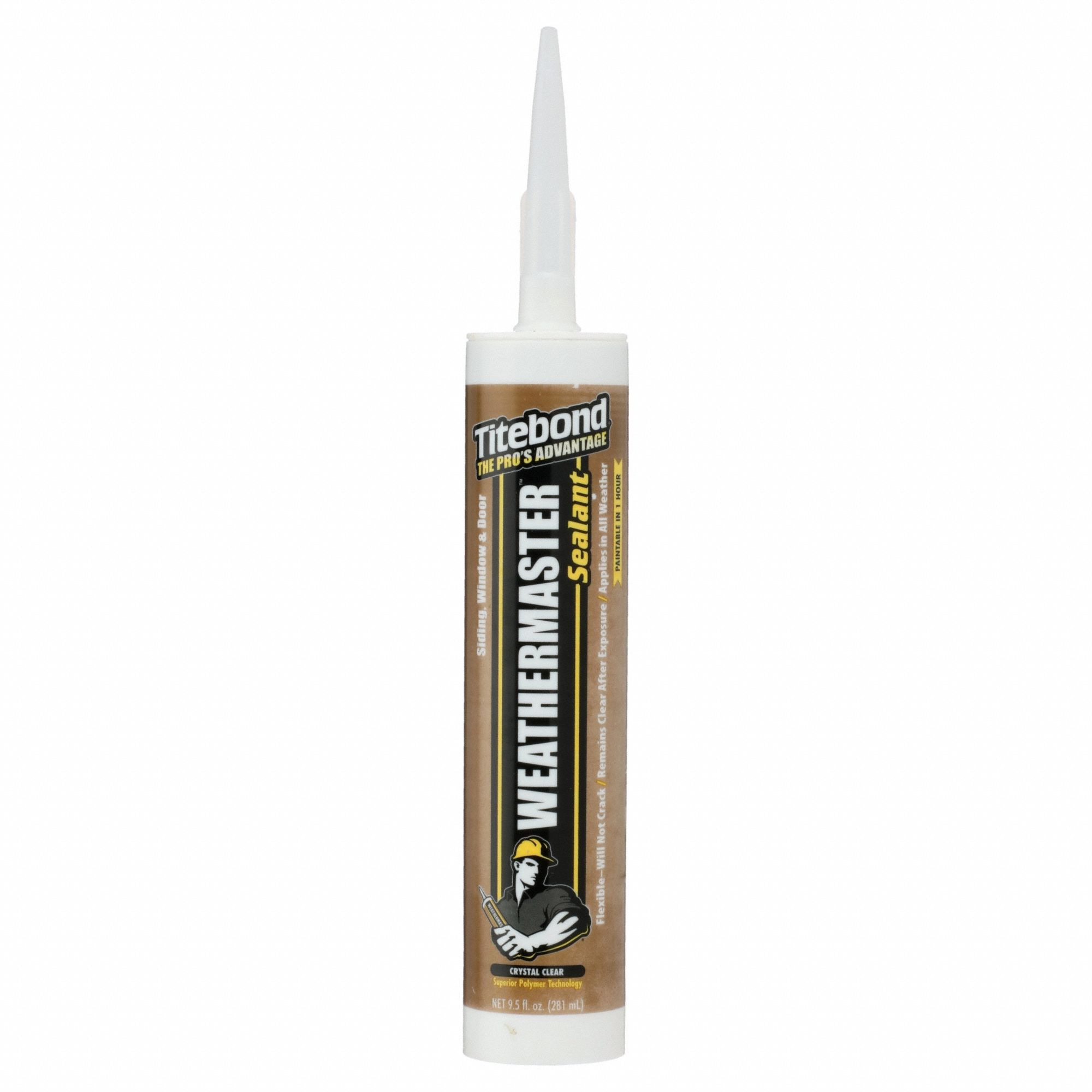 Polymer Sealant: Siding, Window & Door, Clear, 10 oz Container Size, Cartridge