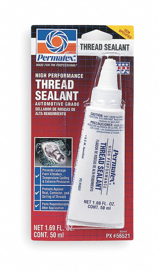 Permatex 50mL Tube Pipe Thread Sealant, White 50mL White 56521 56521