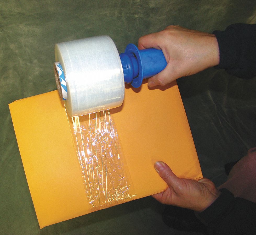 GOODWRAPPERS Stretch Wrap 80 ga Gauge, 3 in Overall Wd, 1,000 ft