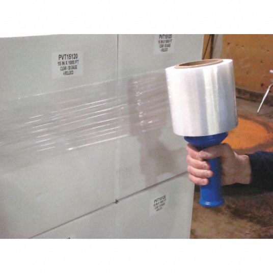 GRAINGER APPROVED Stretch Wrap 80 ga Gauge, 5 in Overall Wd, 1,000 ft