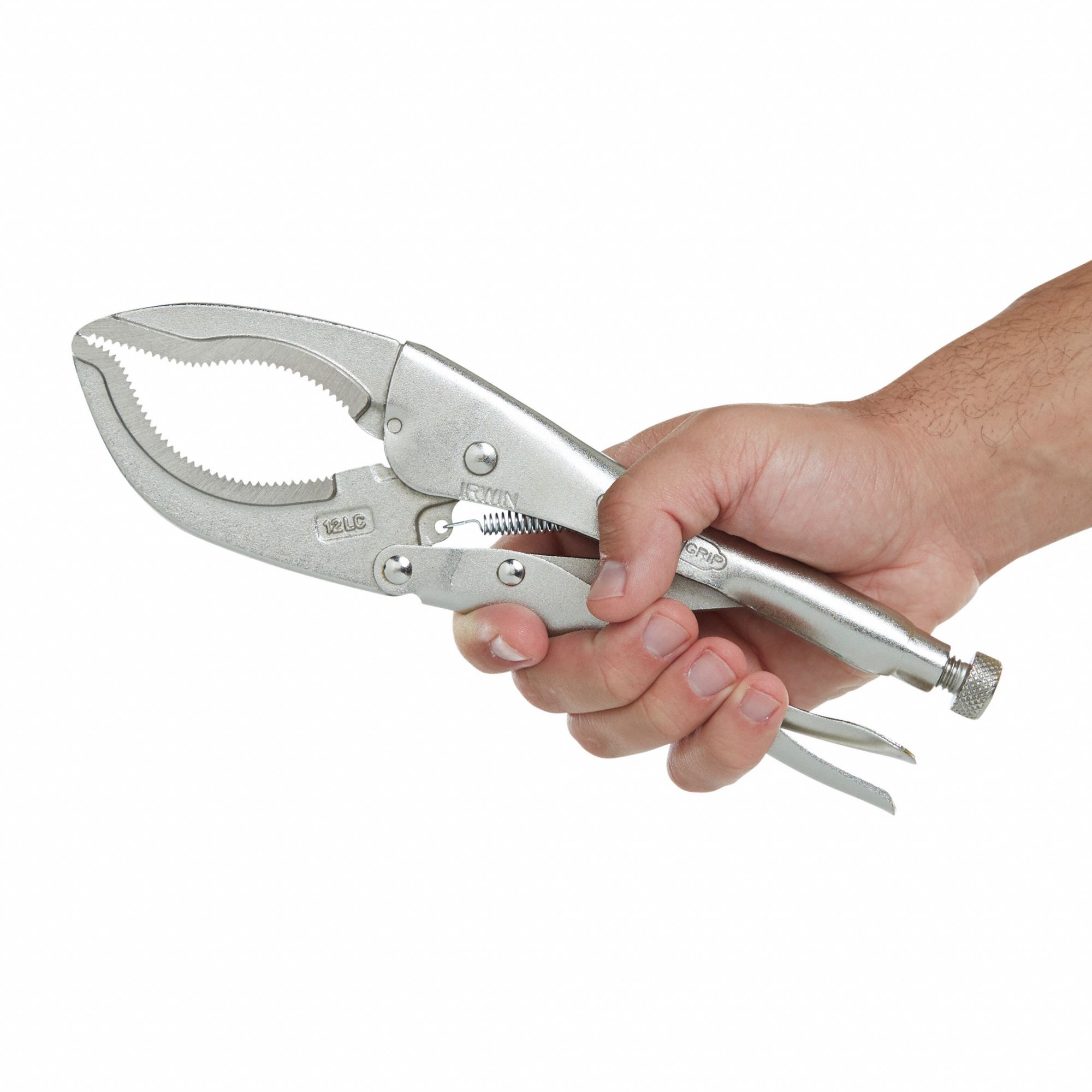 IRWIN VISEGRIP Locking Plier Curved, Lever, 3 1/8 in Max Jaw Opening