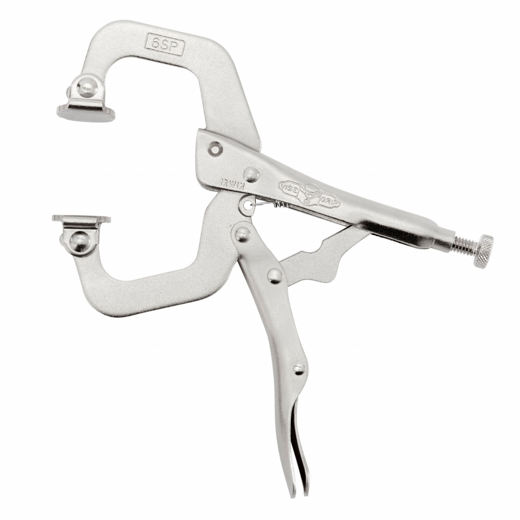 IRWIN VISEGRIP 6 in Locking CClamp, 2 1/8 in Max. Opening, 1 1/2 in