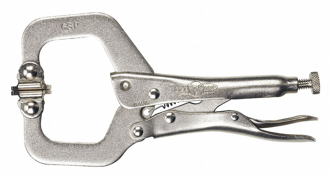 IRWIN VISEGRIP 6 in Locking CClamp, 2 1/8 in Max. Opening, 1 1/2 in