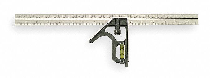 COMBINATION SQUARE,16 IN,ZINC