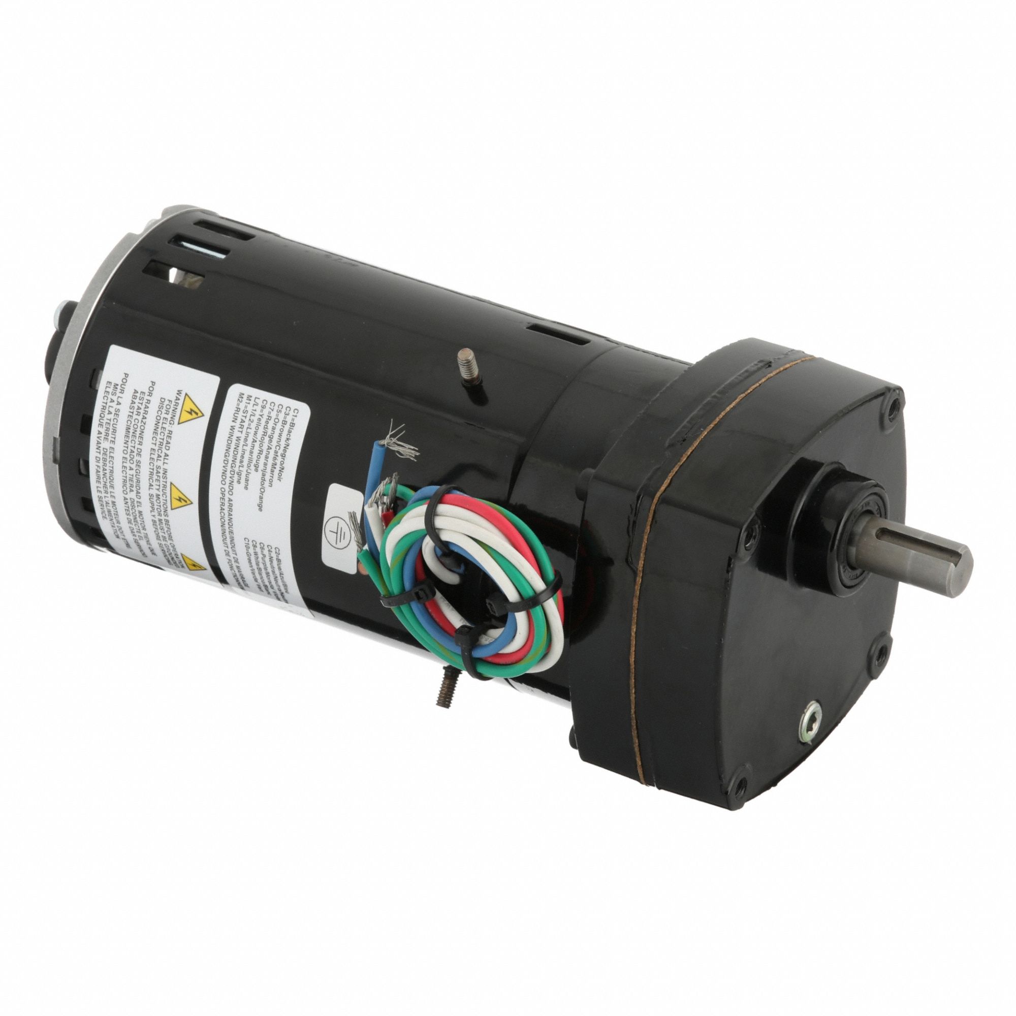 AC Gearmotor: Parallel, Single Output Shaft, PSC, Open, 63 RPM, 90 in-lb Max Torque, 115V AC