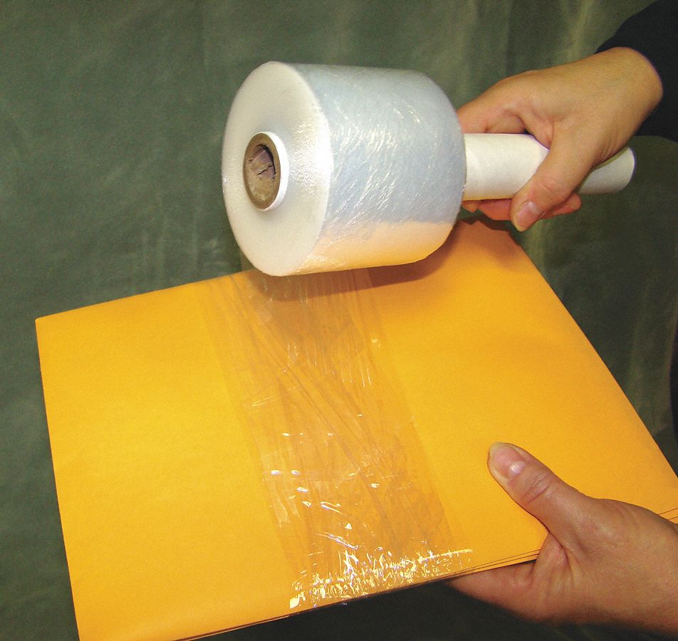 GRAINGER APPROVED Stretch Wrap 120 ga Gauge, 3 in Overall Wd, 700 ft