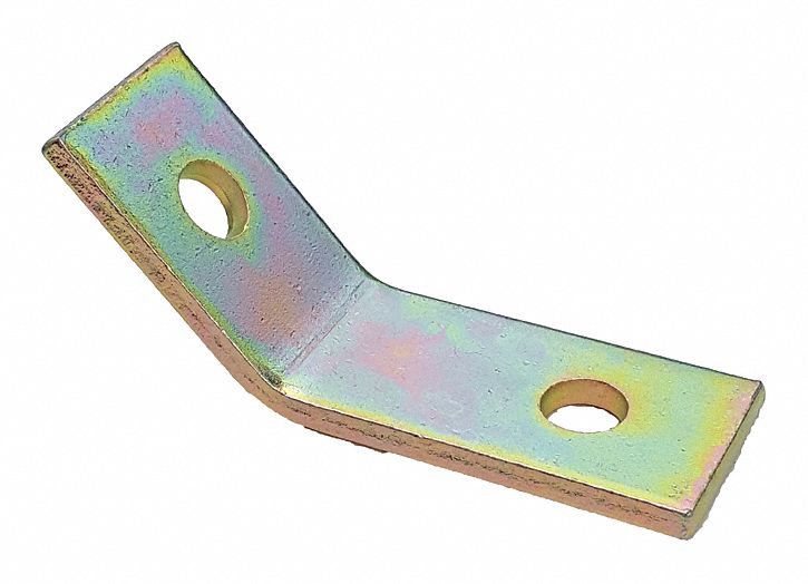 GRAINGER APPROVED Channel Angle Bracket 45 Degrees Obtuse Steel Galv   2HAE7 AW01