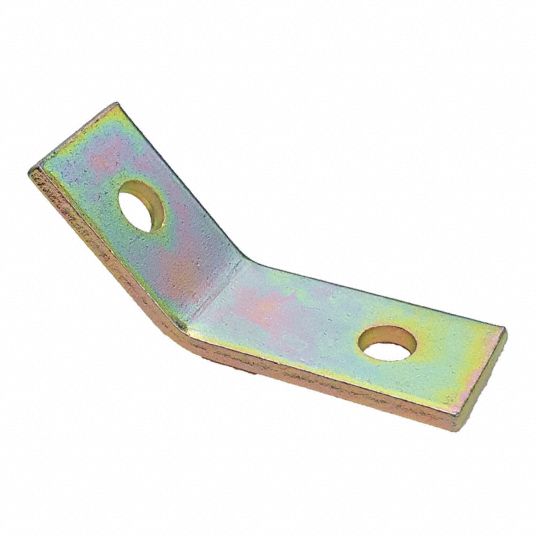 GRAINGER APPROVED Channel Angle Bracket, 45 Degrees Obtuse, Steel, Galv