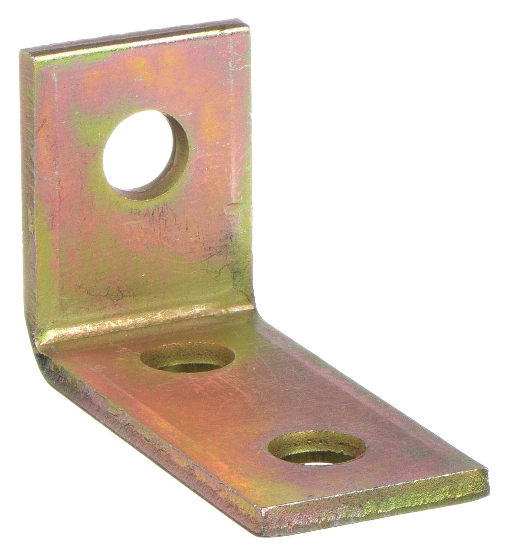 ANGLE BRACKET,90 DEG,3 HOLES,GOLD