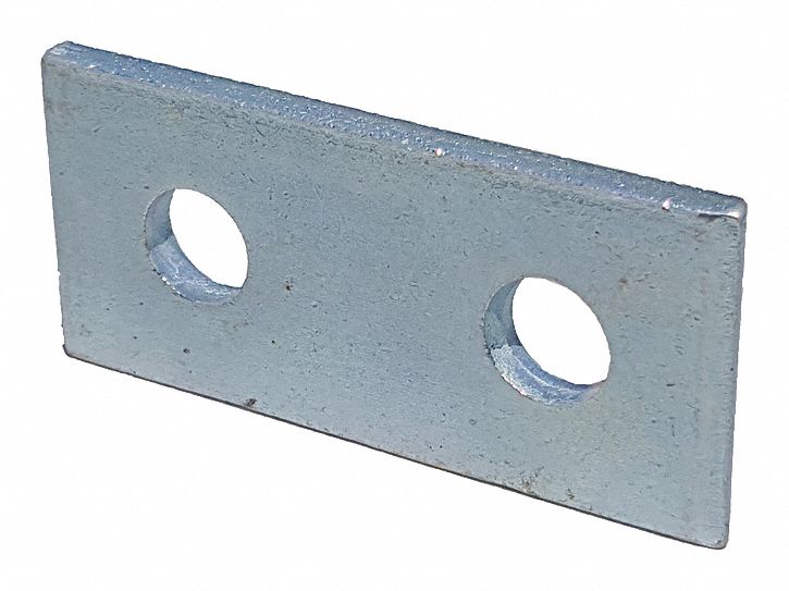 GRAINGER APPROVED Channel Connecting Plate, Steel, Electro Galvanized