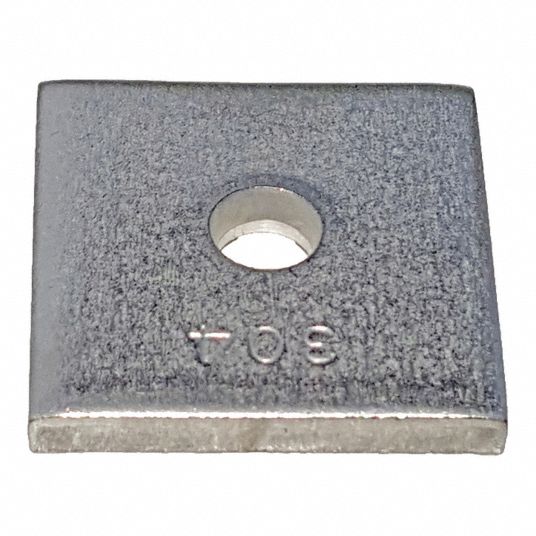 GRAINGER APPROVED Channel Washer, 304 Stainless Steel, Stainless Steel