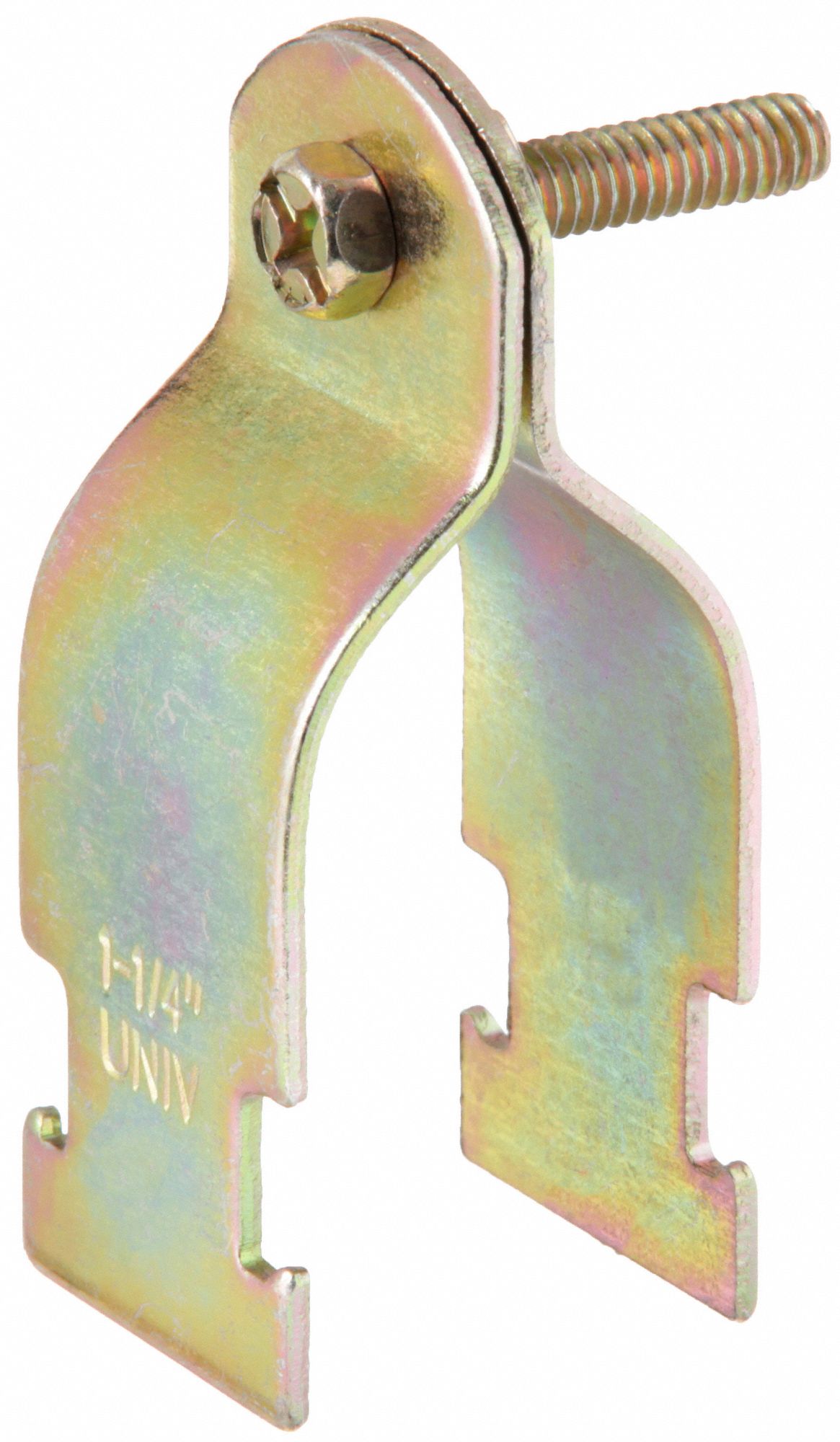 CONDUIT STRAP CLAMP, STEEL, ELECTROPLATED, 1¼ IN CONDUIT TRADE SIZE